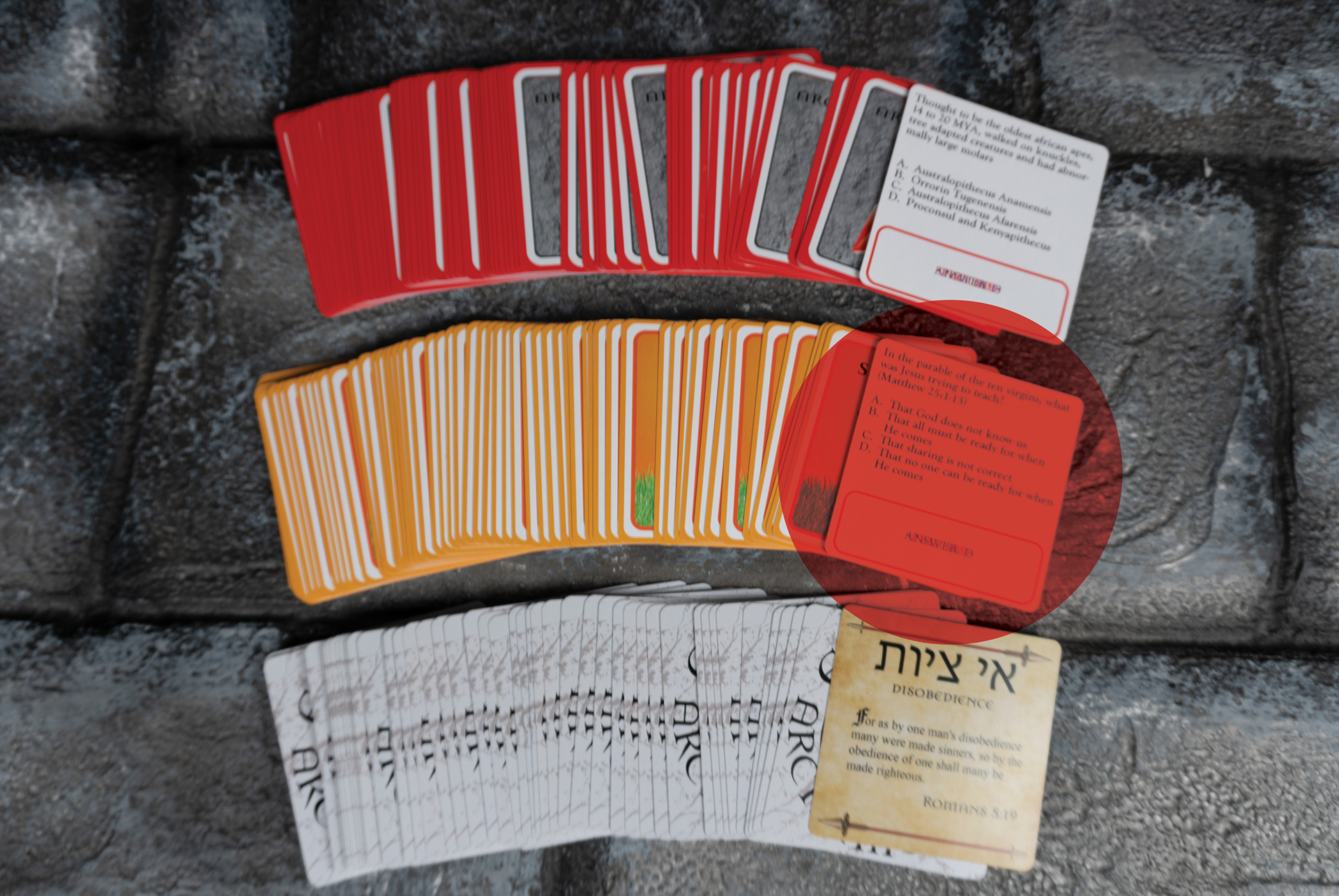 Playing Cards (Shown with red filter)