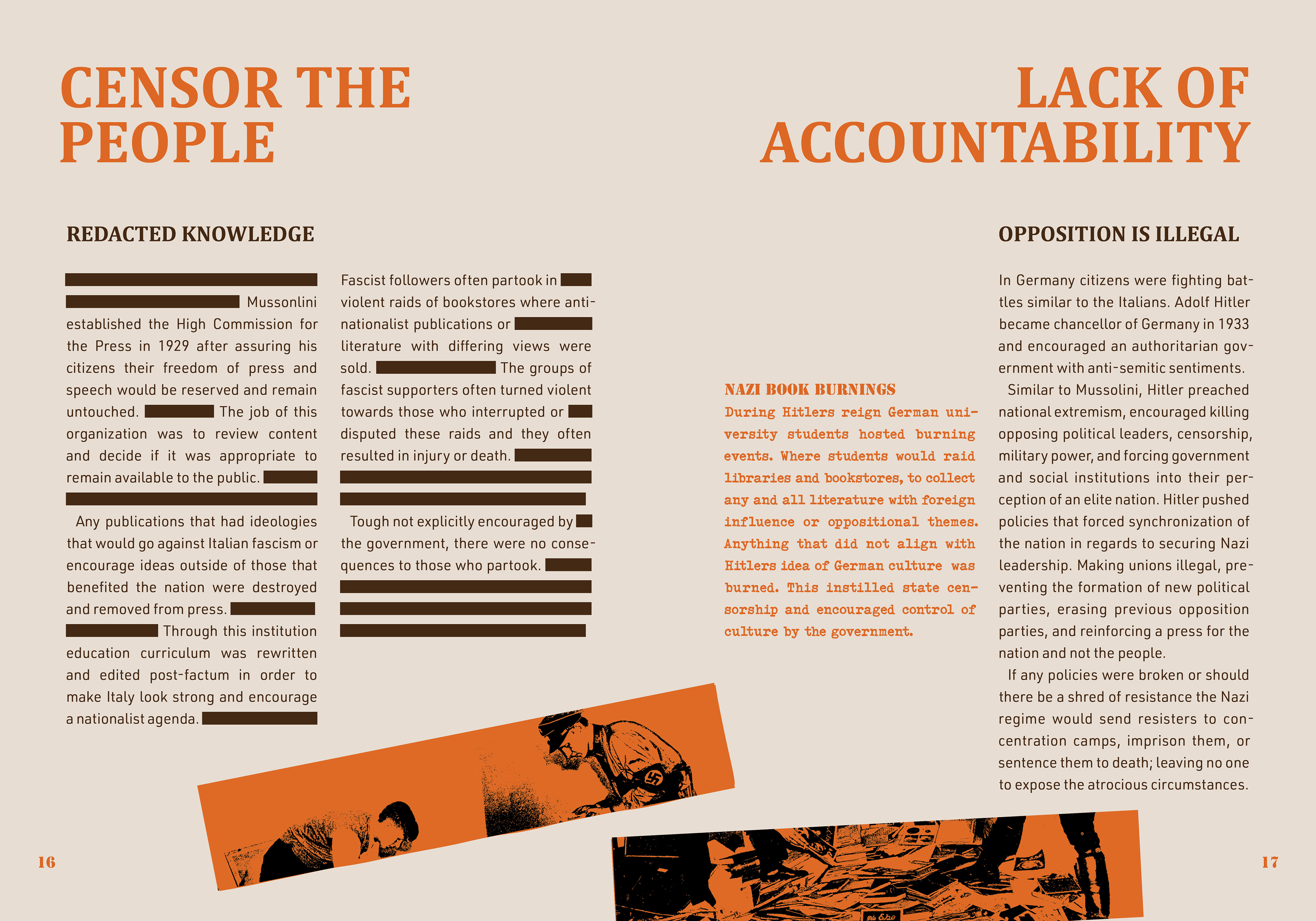 Censor the People + Lack of Accountability