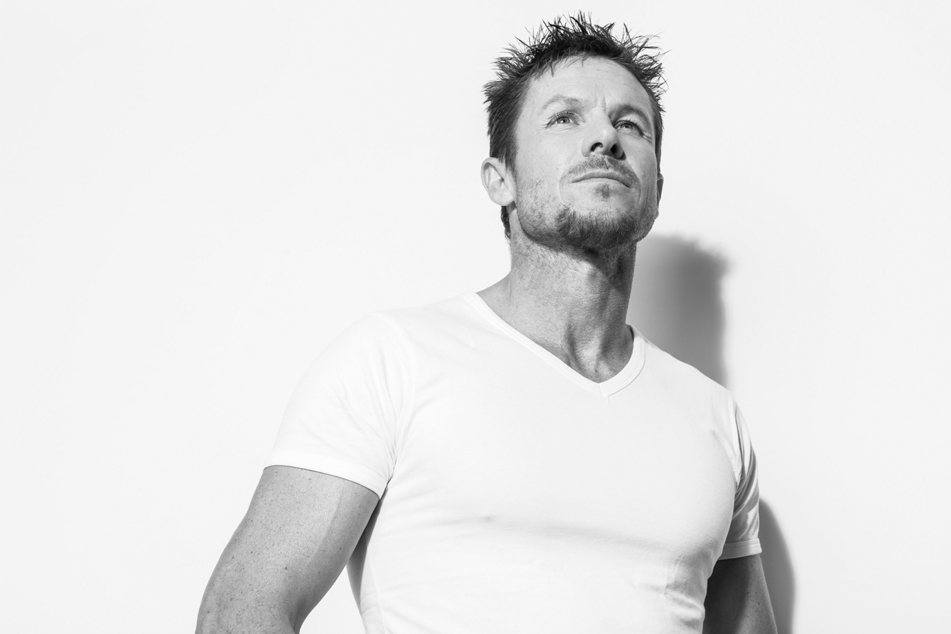 Portrait of skydiver Felix Baumgartner, photographed by Alex Gâlmeanu.