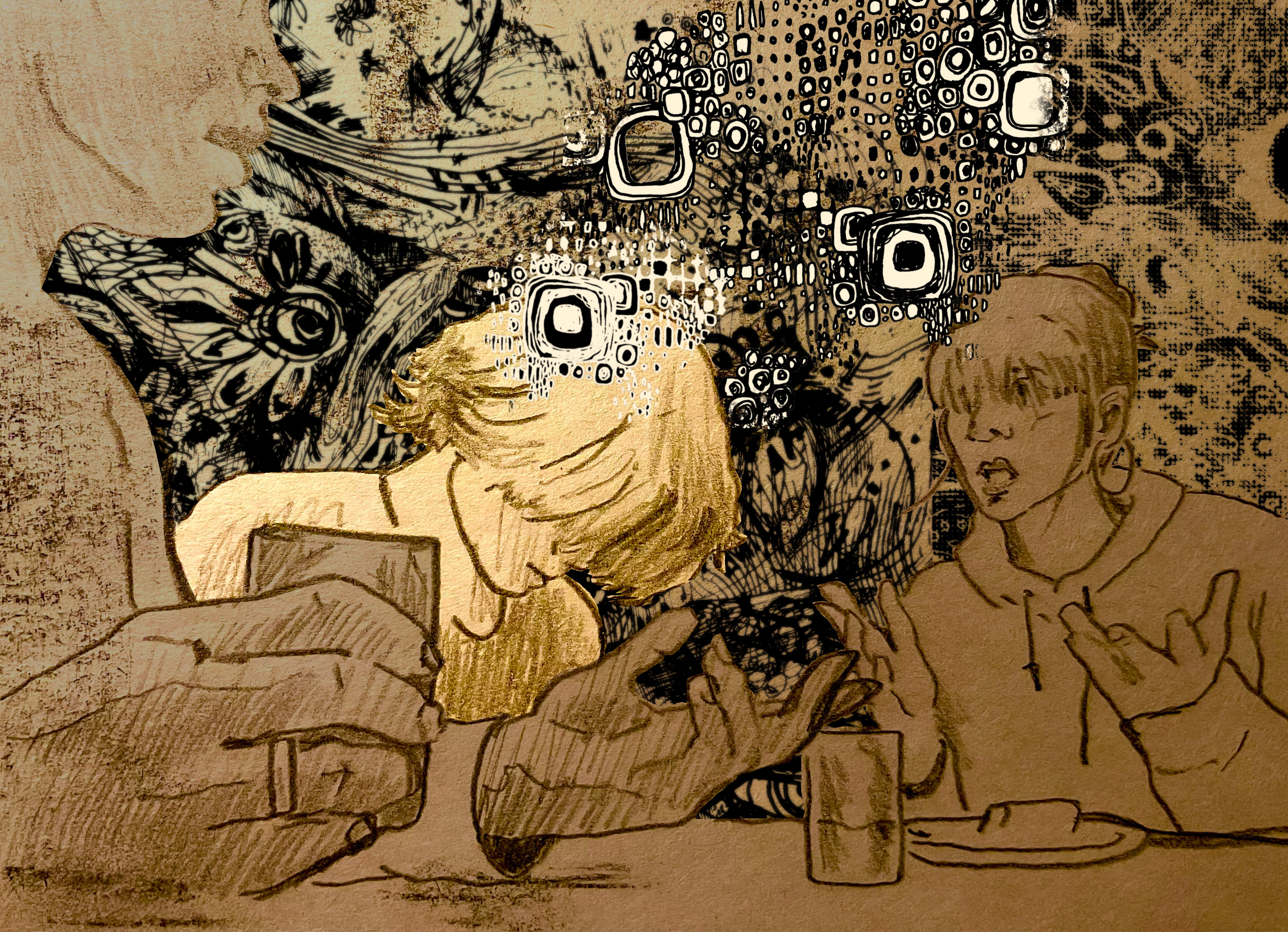 Charcoal and digital editing