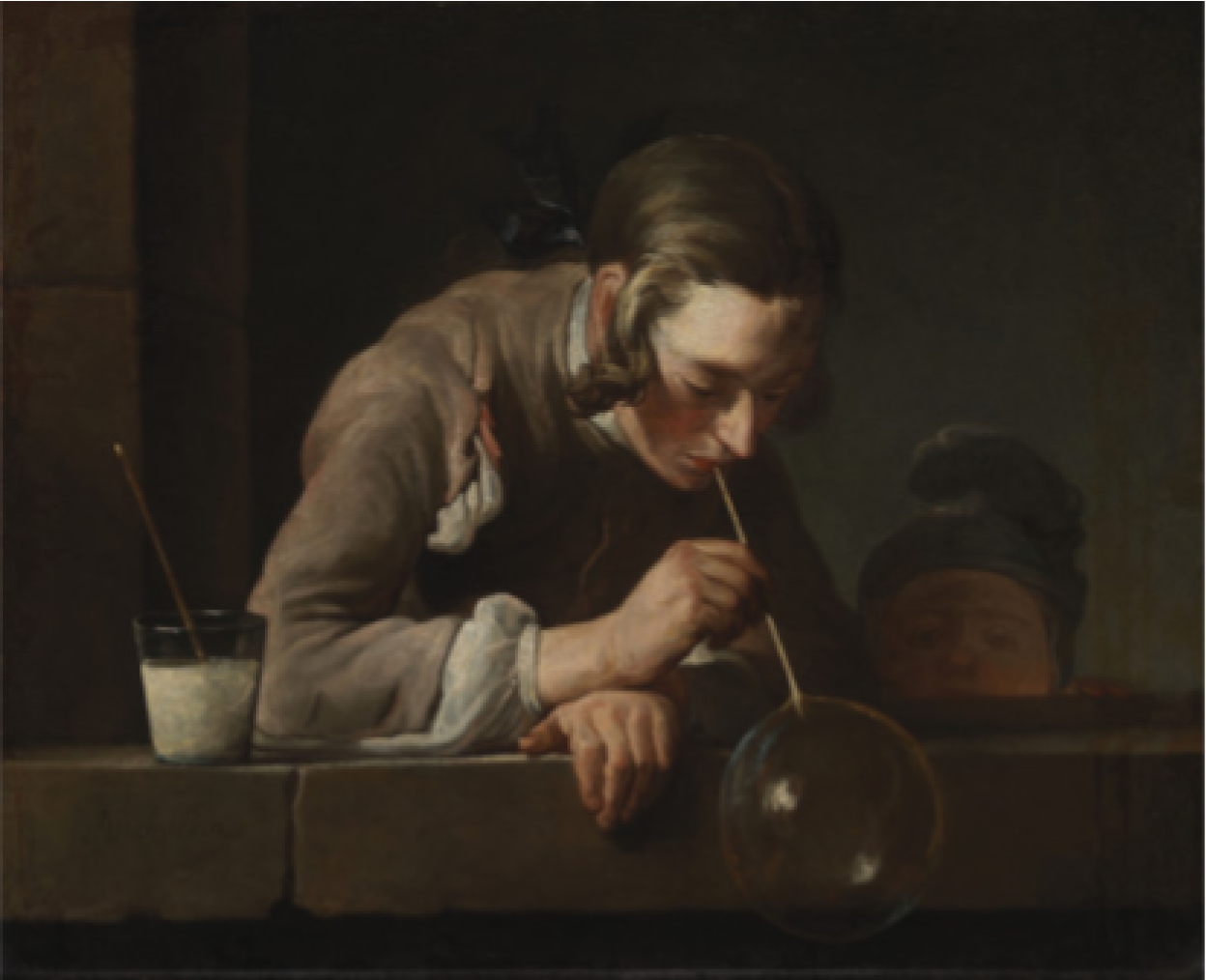Jean-Baptiste-Siméon Chardin, Les Bulles de Savon (Soap Bubbles),c. 1739, oil on canvas