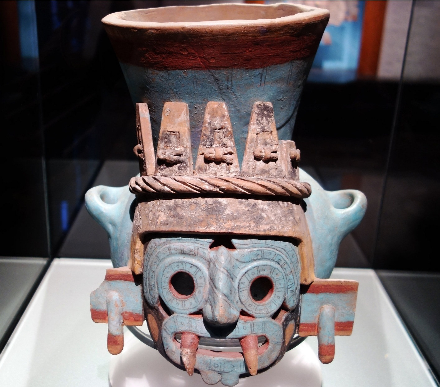 Aztec, Tlaloc Vessel, c. 1440-70, clay