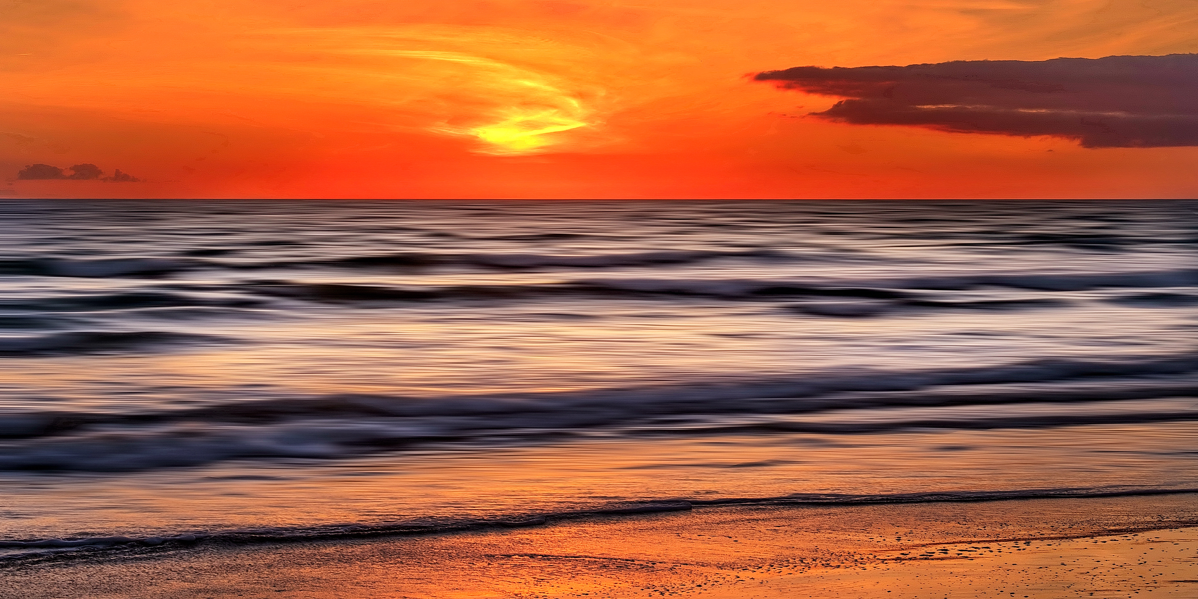 Salgados Beach Sunset in Algarve, Portugal