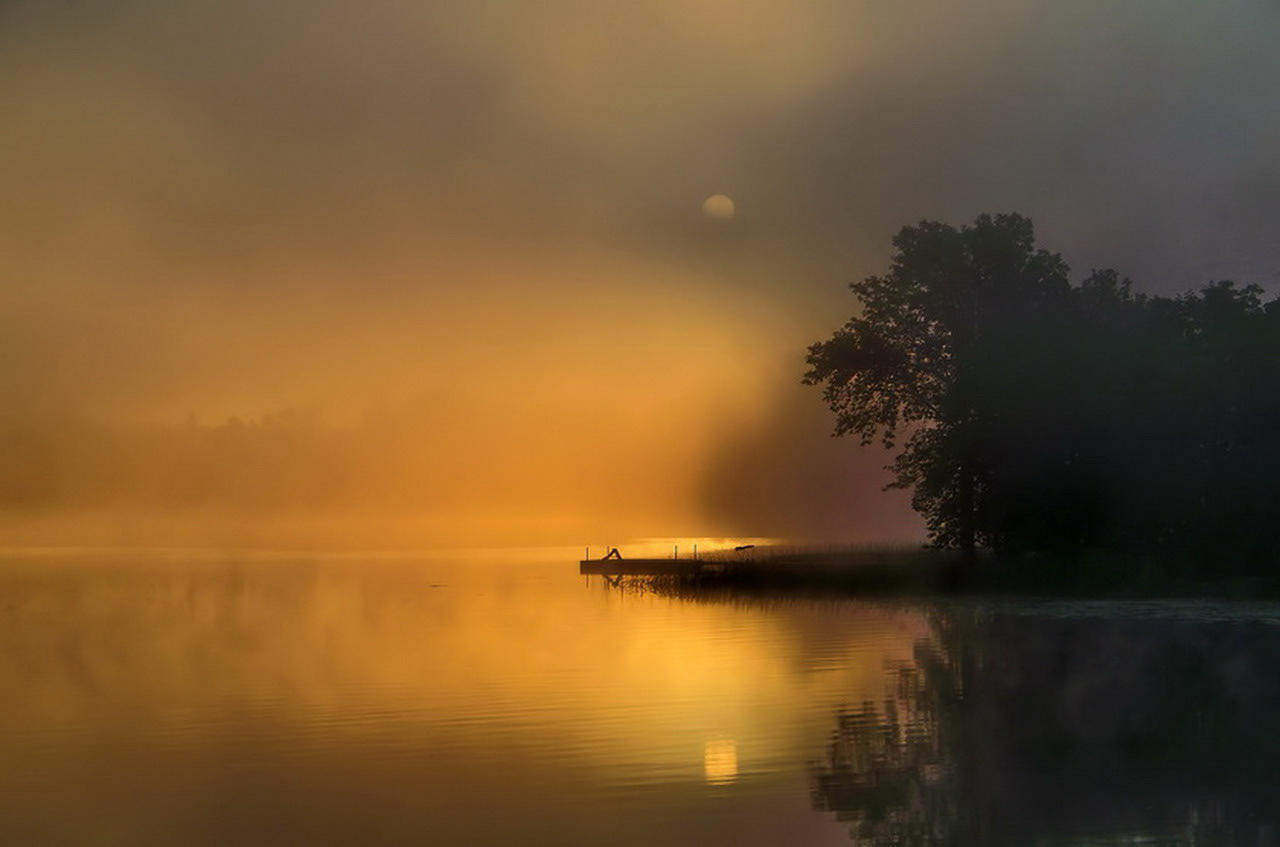 Misty French River