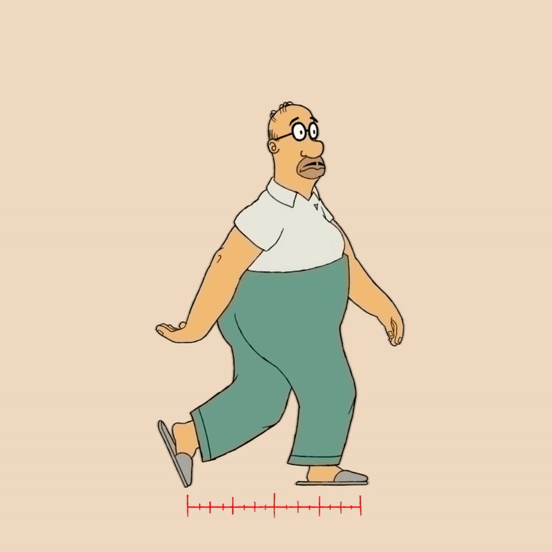 French Homer Walk on 2's (Sylvain Chomet's design))