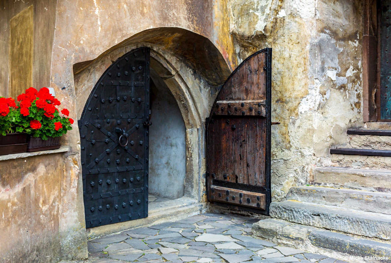 Orloks slott i FW Murnaus "Nosferatu" (1922). Oravský Podzamok, Slovakien (2018).