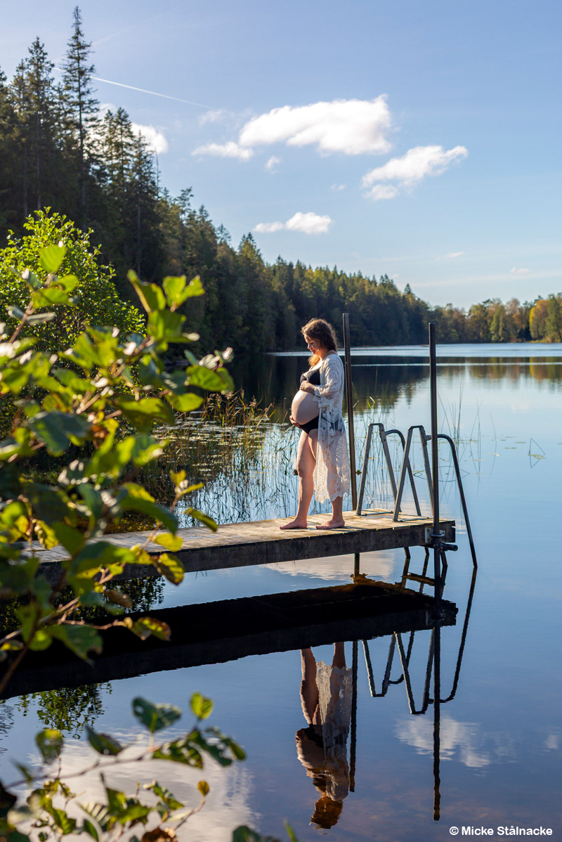 Gravidfotografering vid Bjursjön.