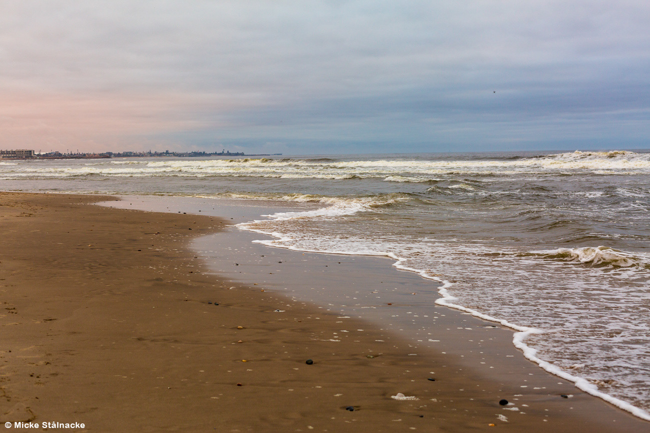 Skymning över Atlanten och Swakopmund, Namibia (2018).
