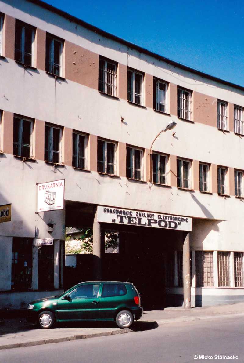 Oskar Schindlers fabrik i Krakow, Polen med den verksamhet som huserade där efter Schindler. Idag är fabriken ett museum (se galleriet Film & TV). Fotograferat 2003.