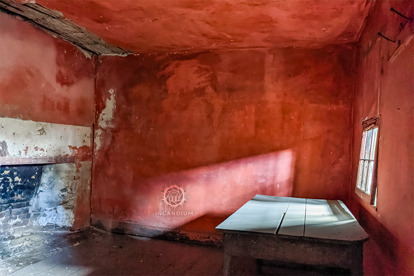 Still Here (Red Room) - Photographed in Charleston, South Carolina, this interior bears the quiet weight of a difficult past. The red walls act as both warning and witness—disturbing, contained in time, and resistant to forgetting. What once was no longer exists, yet its presence endures and must remain acknowledged. ($250)