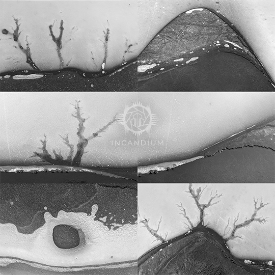 Selective Truth - Ice and water present a choice of states, each asserting its will to endure. Through gradual shifts and sudden ruptures, one state overtakes another, offering fragmented, unsettling forms for exploration. ($100)