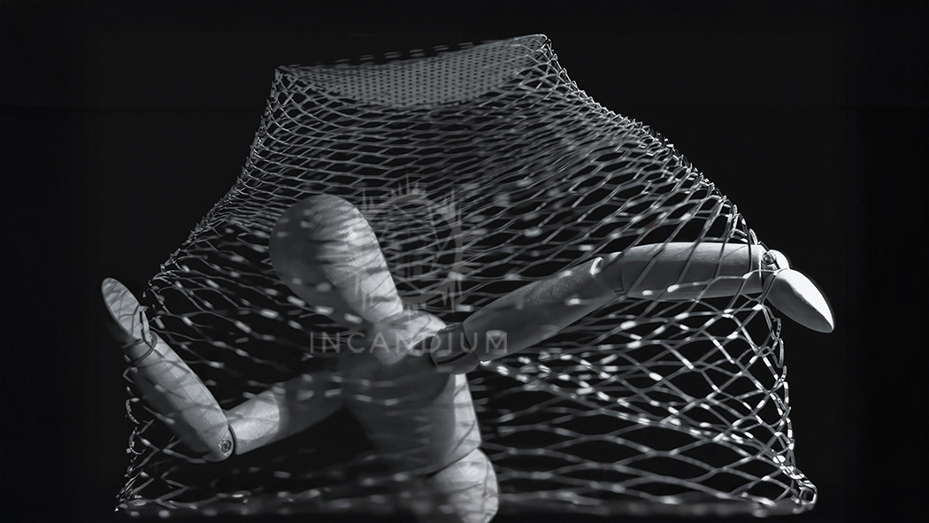 Trapped in Yourself - Created over fifteen years ago, this work explores how we become entangled in what we carry within. The forces that restrain us feel heavy and real, even when they exist only in our own making.  ($65)