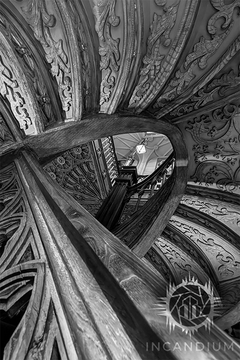 Walkway That Never Ends - Though the path eventually stops, the mind does not. Inside this Porto bookstore, movement is constant and solitude elusive, yet thought continues to spiral—wandering freely within a space never truly quiet. ($300)