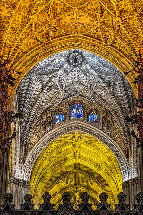 Vaulted Wonders - This cathedral needs no introduction. Yet before the image was made, the vaults read as crowns—vast, ceremonial forms of sovereignty—momentarily transforming structure into symbol.  ($75)