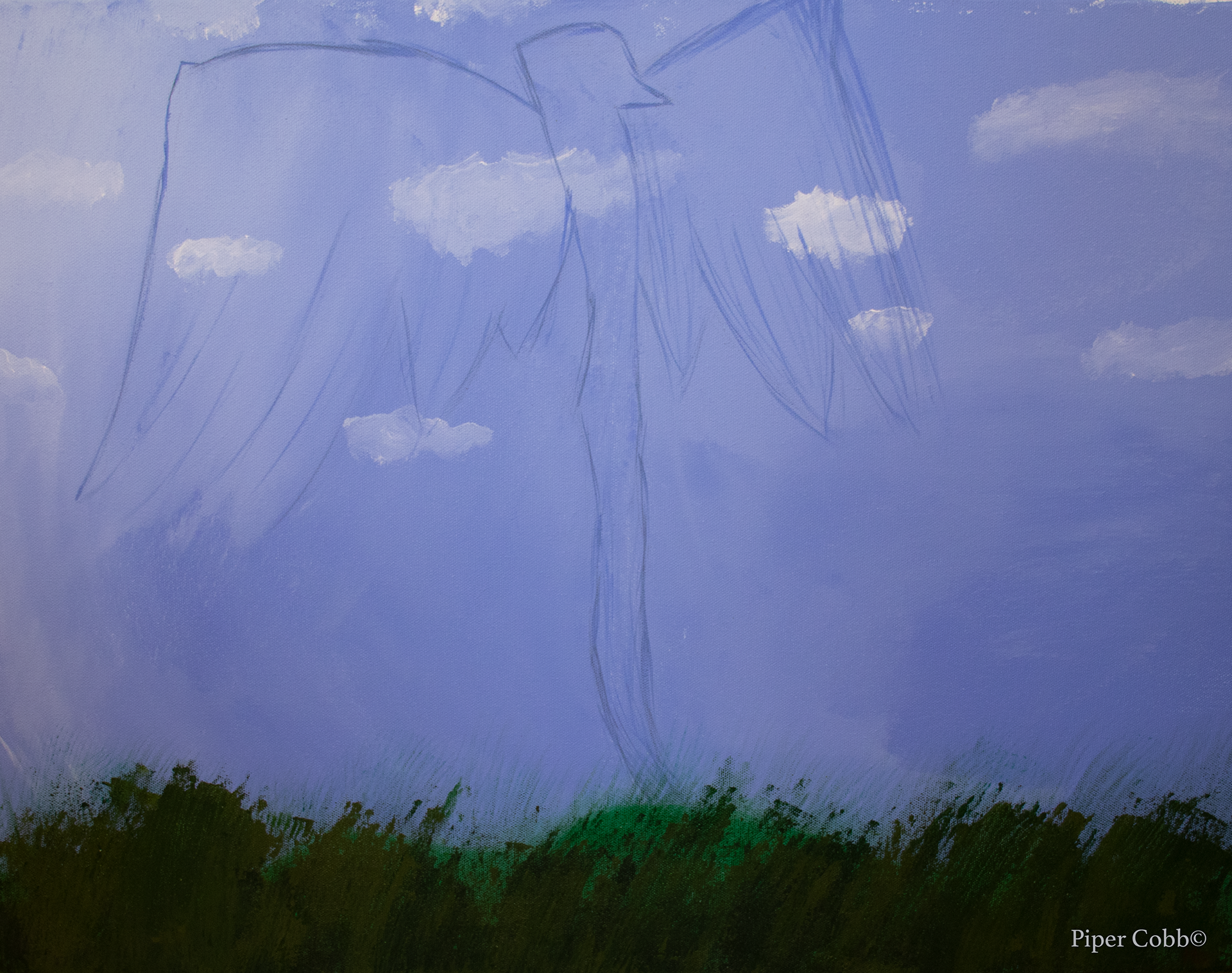 Creature in the Wind (Acrylic on Canvas, Spring 2022)