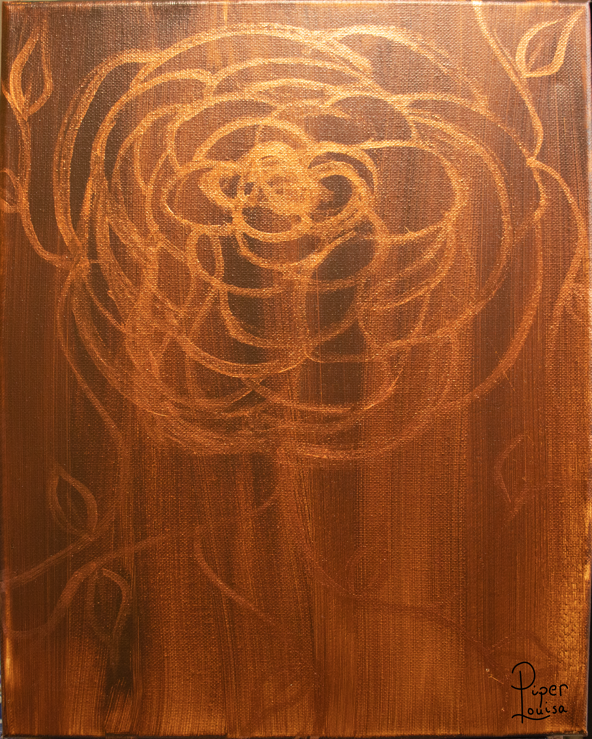 11"x14"- Copper Rose