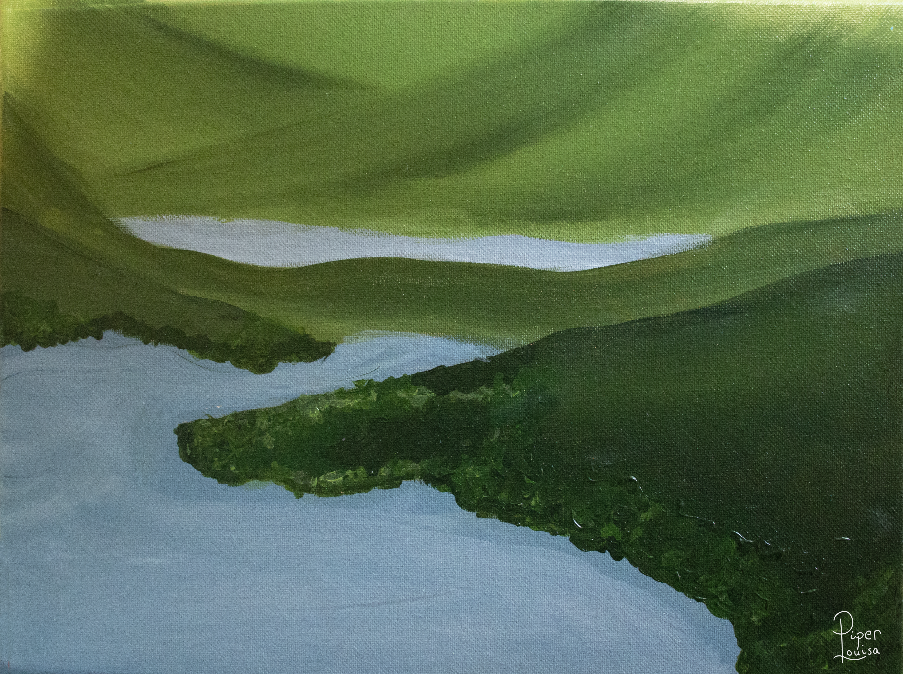 11"x14"- Twin Lakes of the Azores