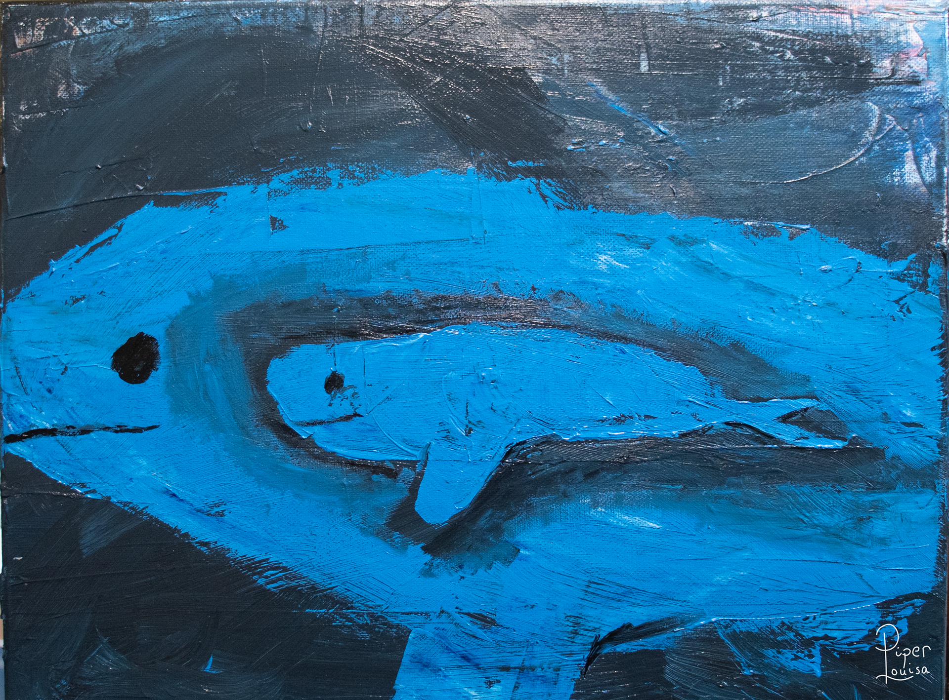 11"x14"- Mama Whale and Her Baby