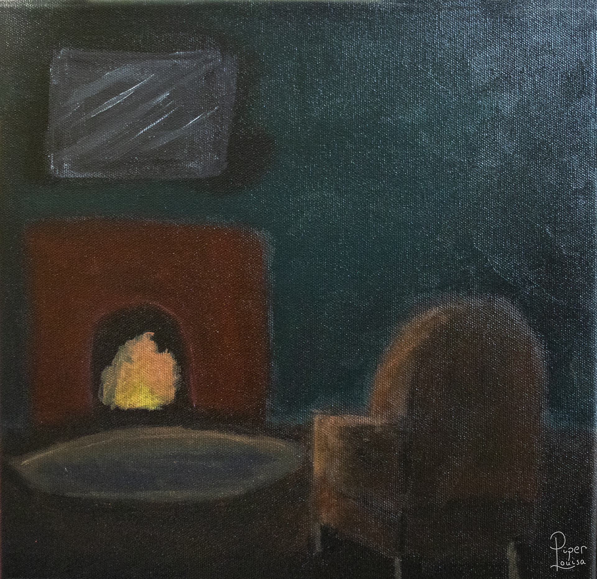 12"x12"- Firelit Chair