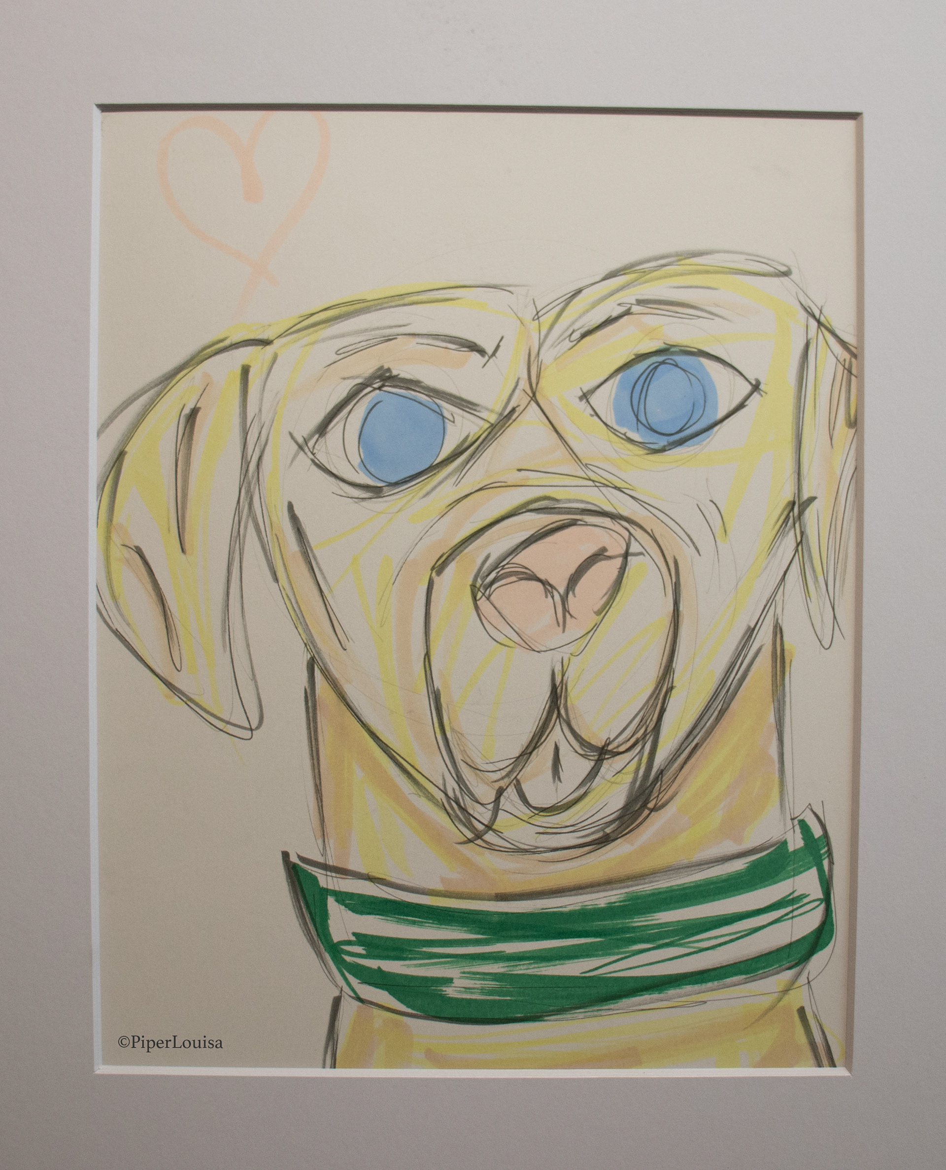 8"x10"-Buddy the Yellow Lab
