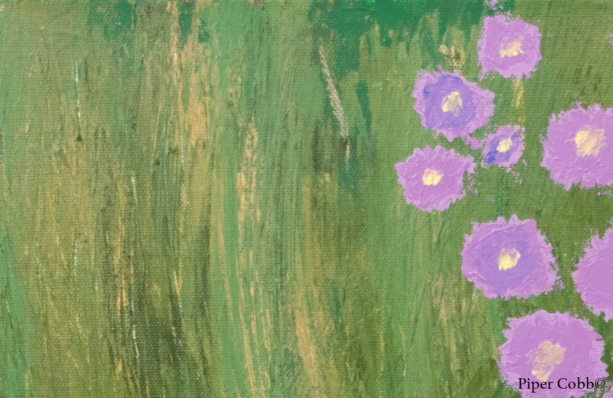 In the Tall Grass, Detail (Acrylic on Canvas, Spring 2022)