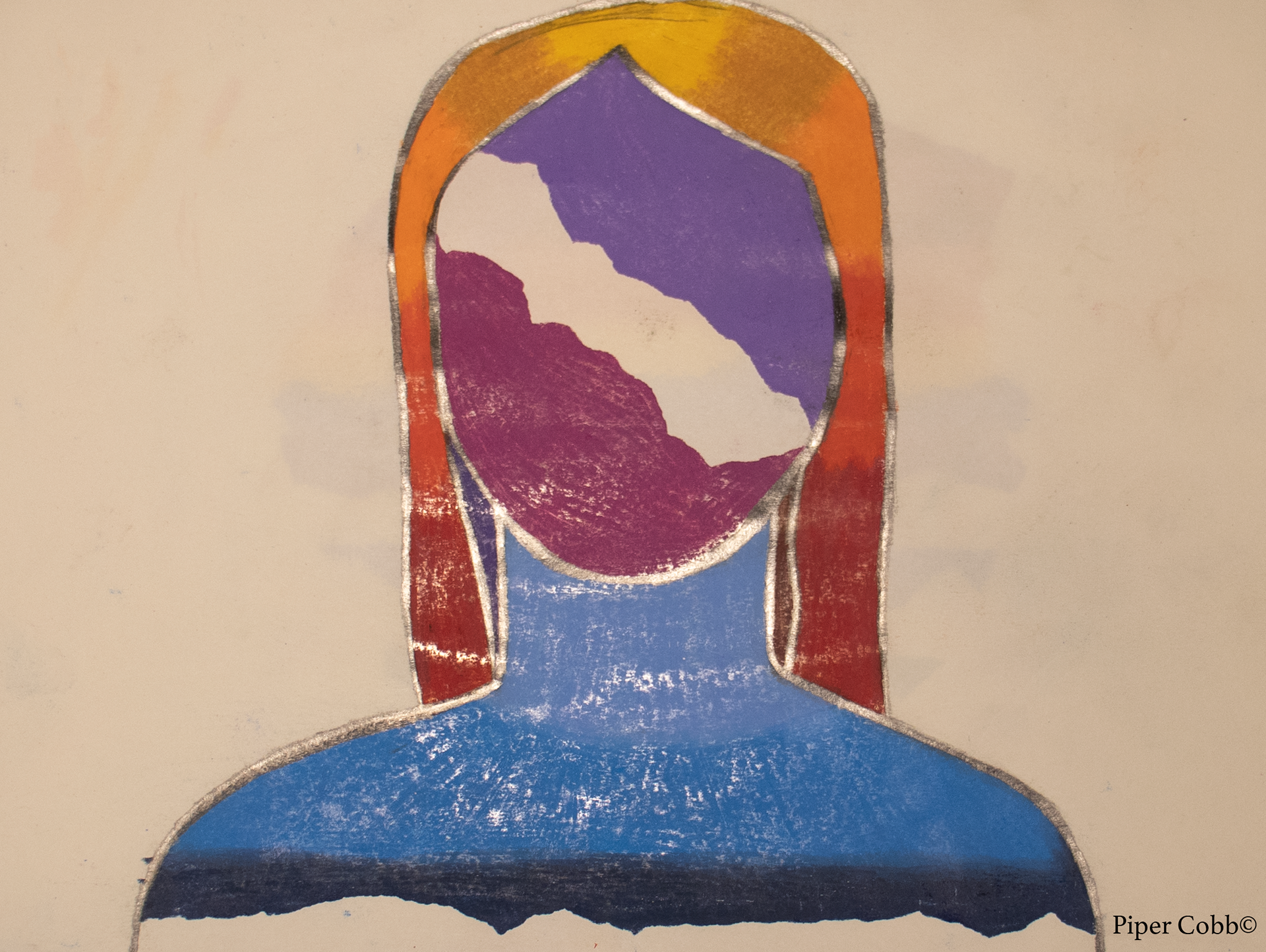 Silver Lining (Colored Pencil, Graphite on Paper, Spring 2022)