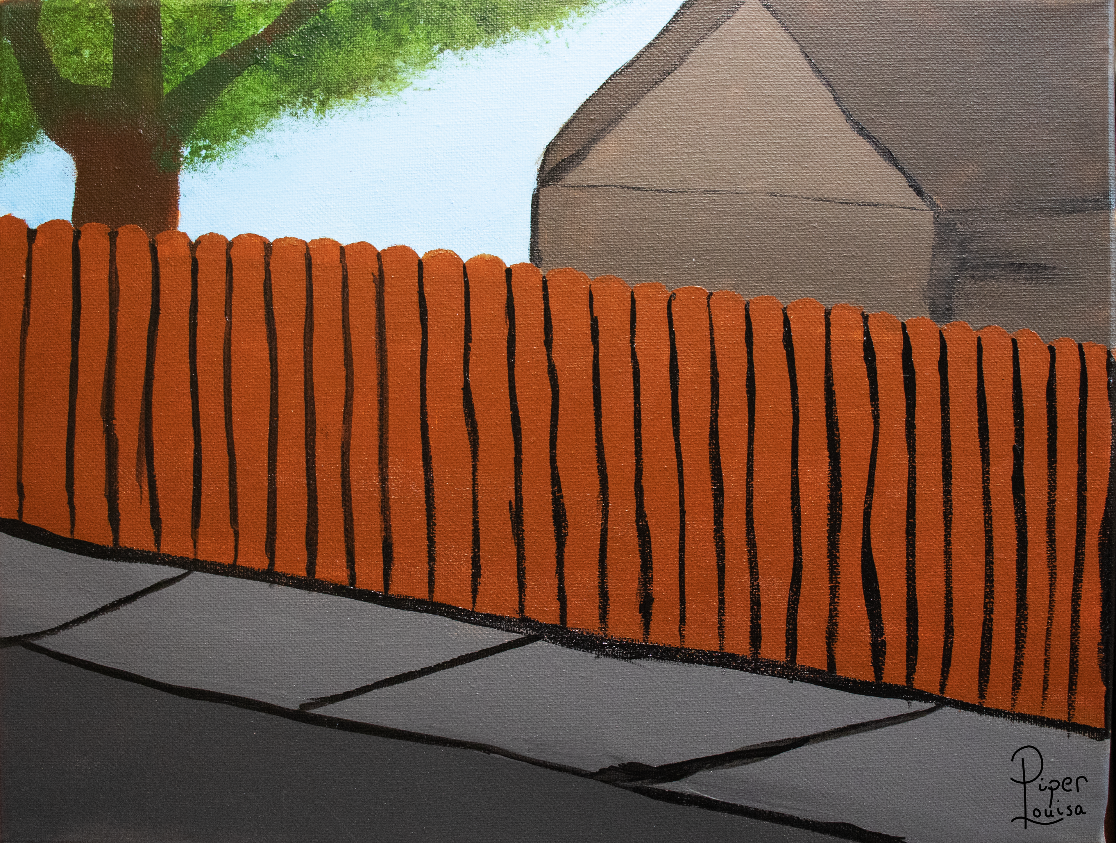 11"x14"- Happy Little Neighborhood