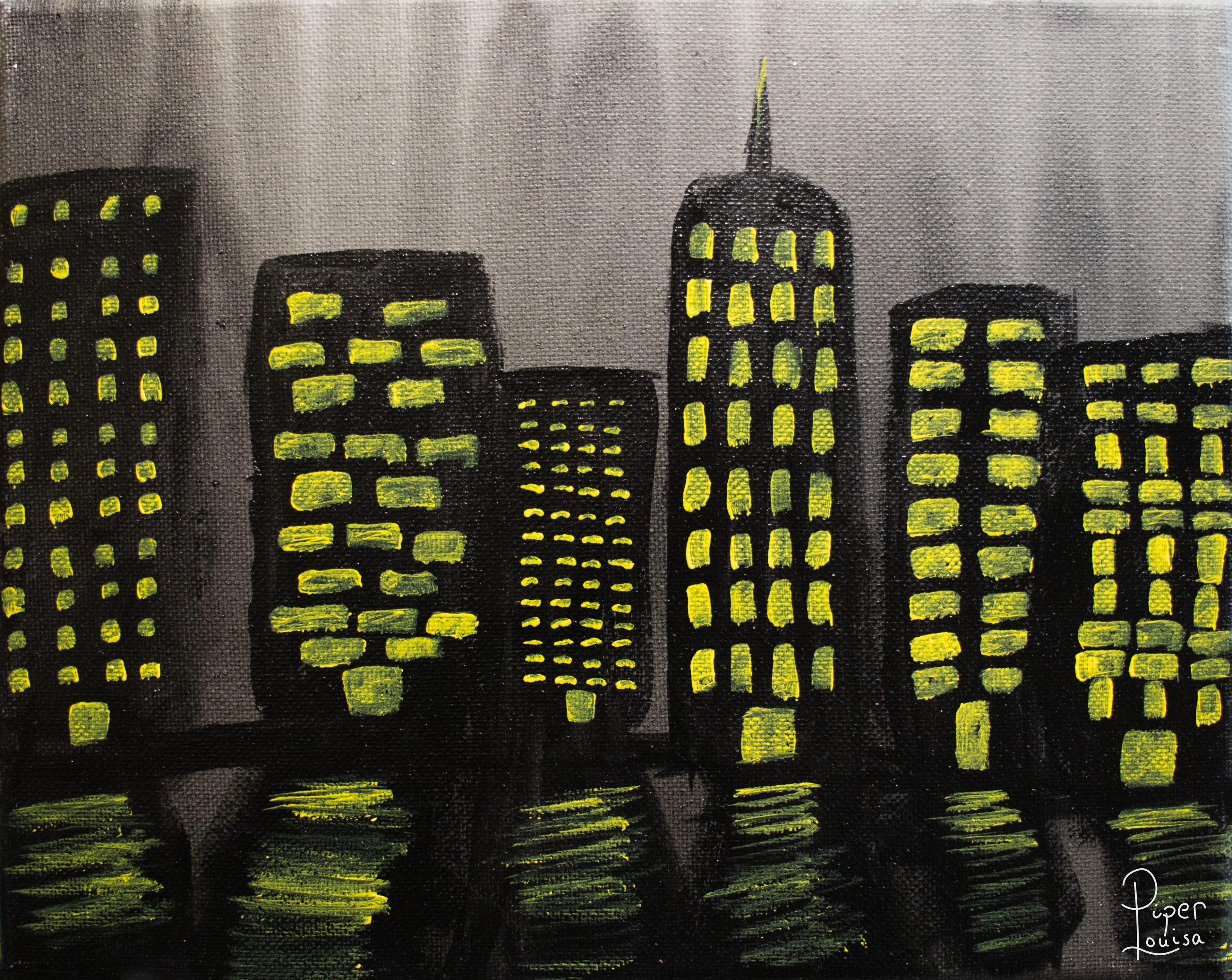 8"x10"- City at Night