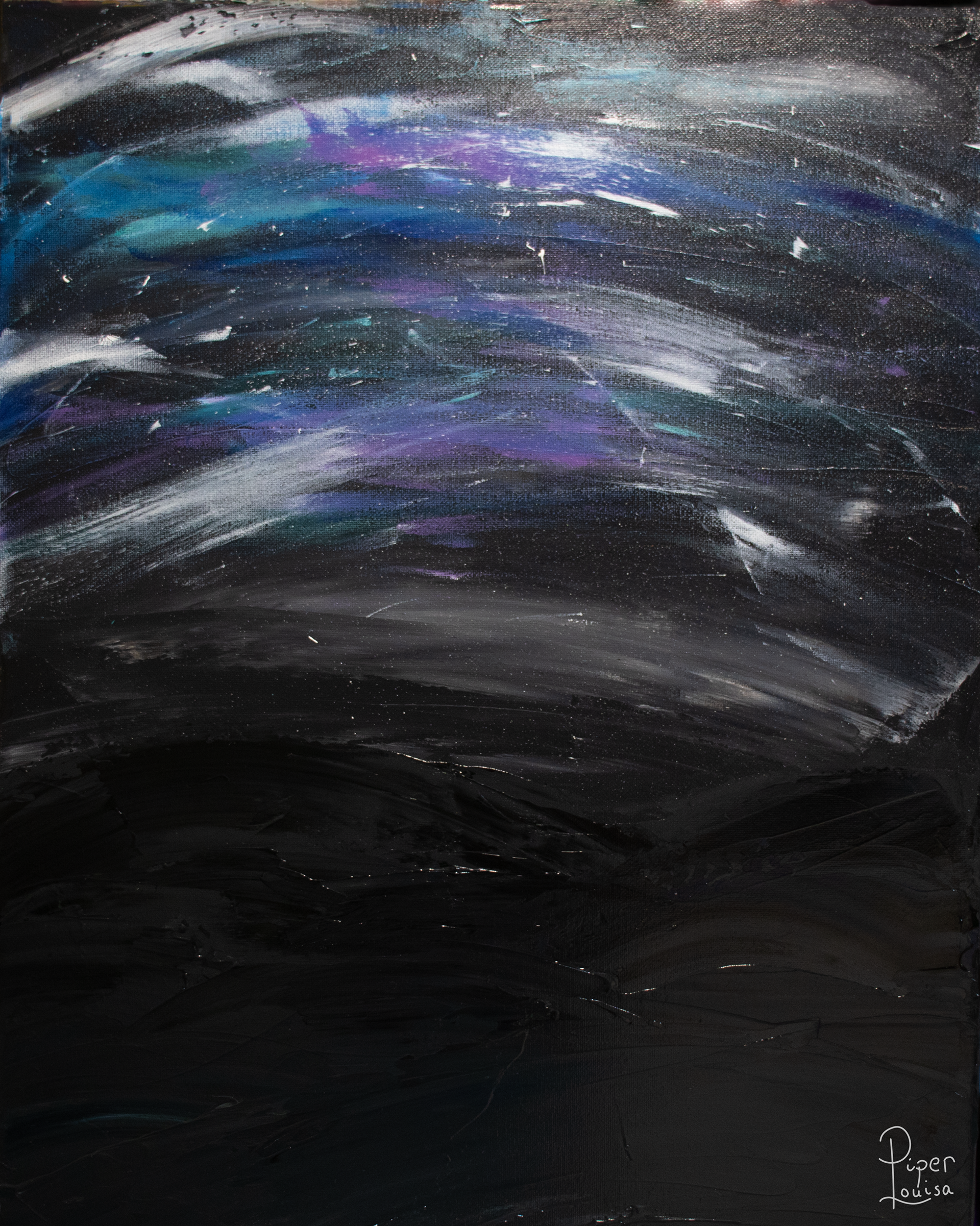 16"x20"- Night at Sea