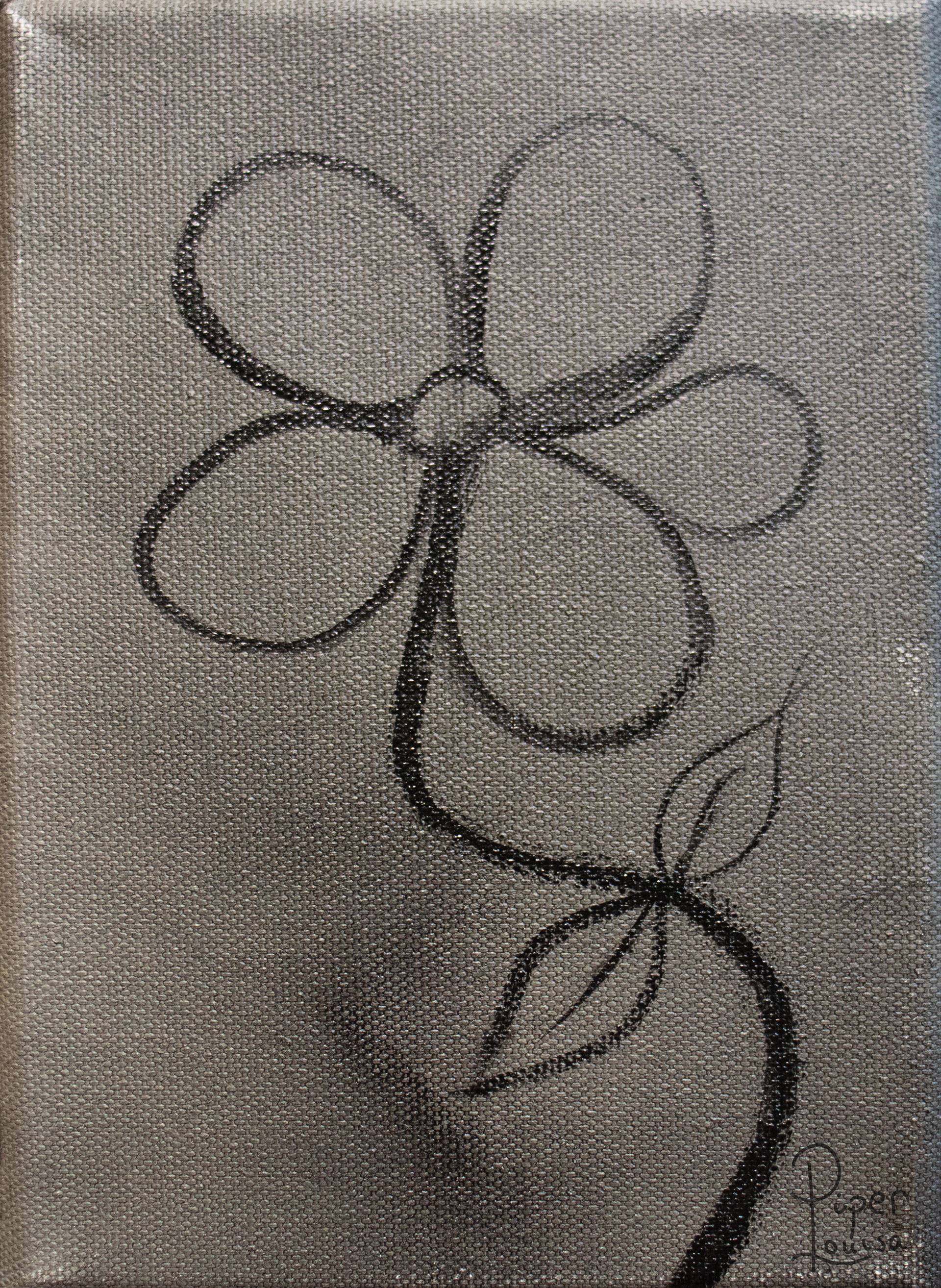5"x7"- Gray Daisy - Sold