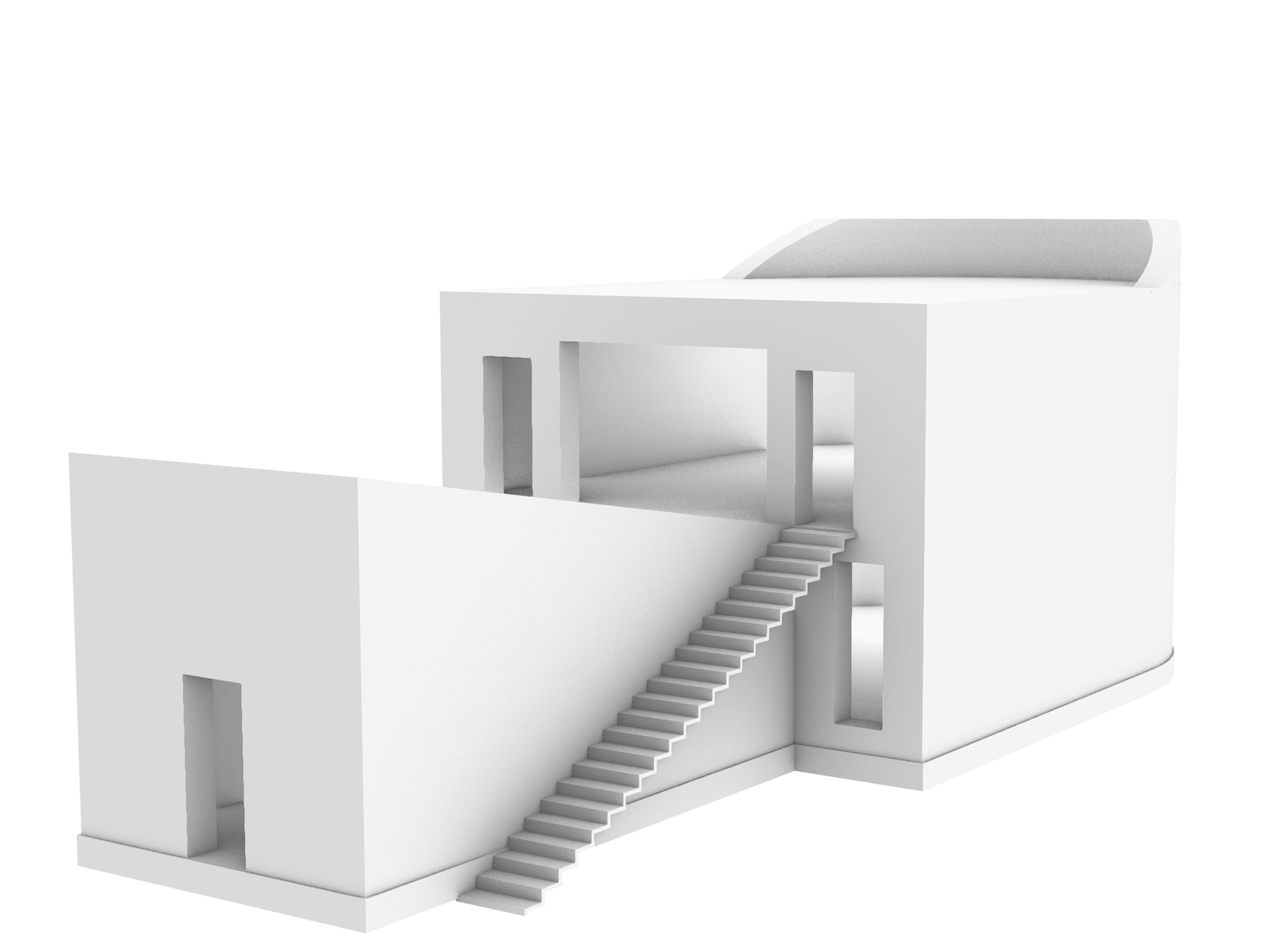 Rendering of the Oval House created in Rhino 6.