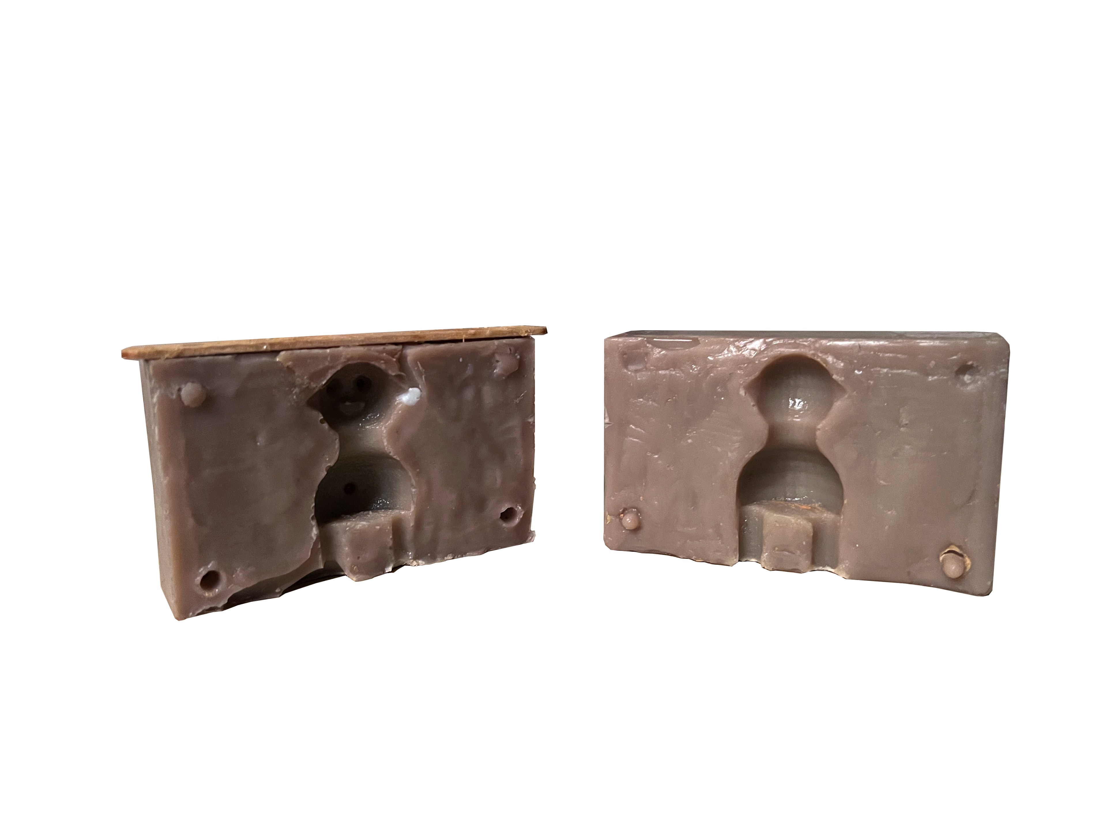 The injection mold formwork with the interior visible.