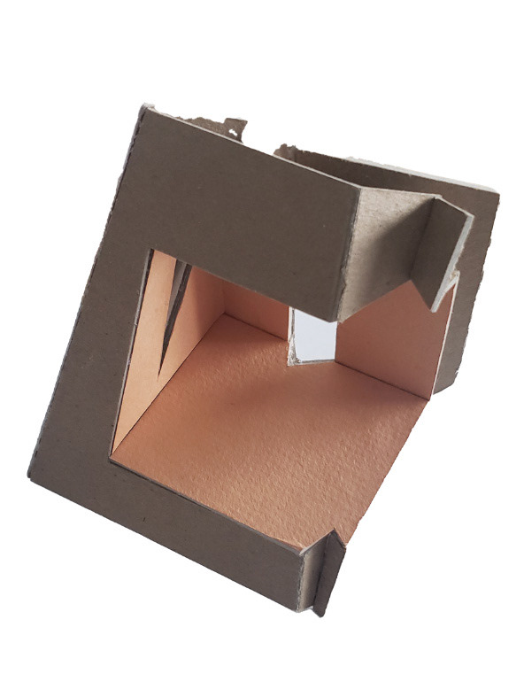 Chipboard Process Model (2021). This model informed the creation of the wall.
