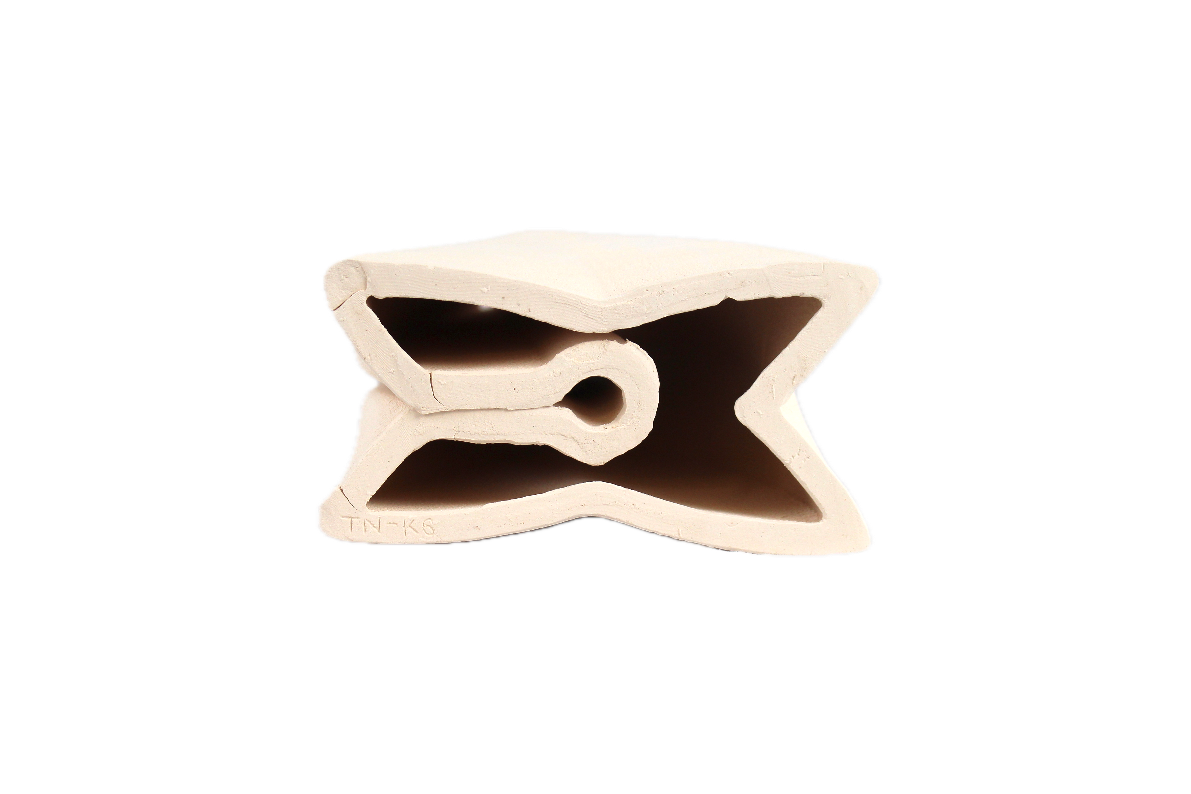 Top view of the x-shaped ceramic module.