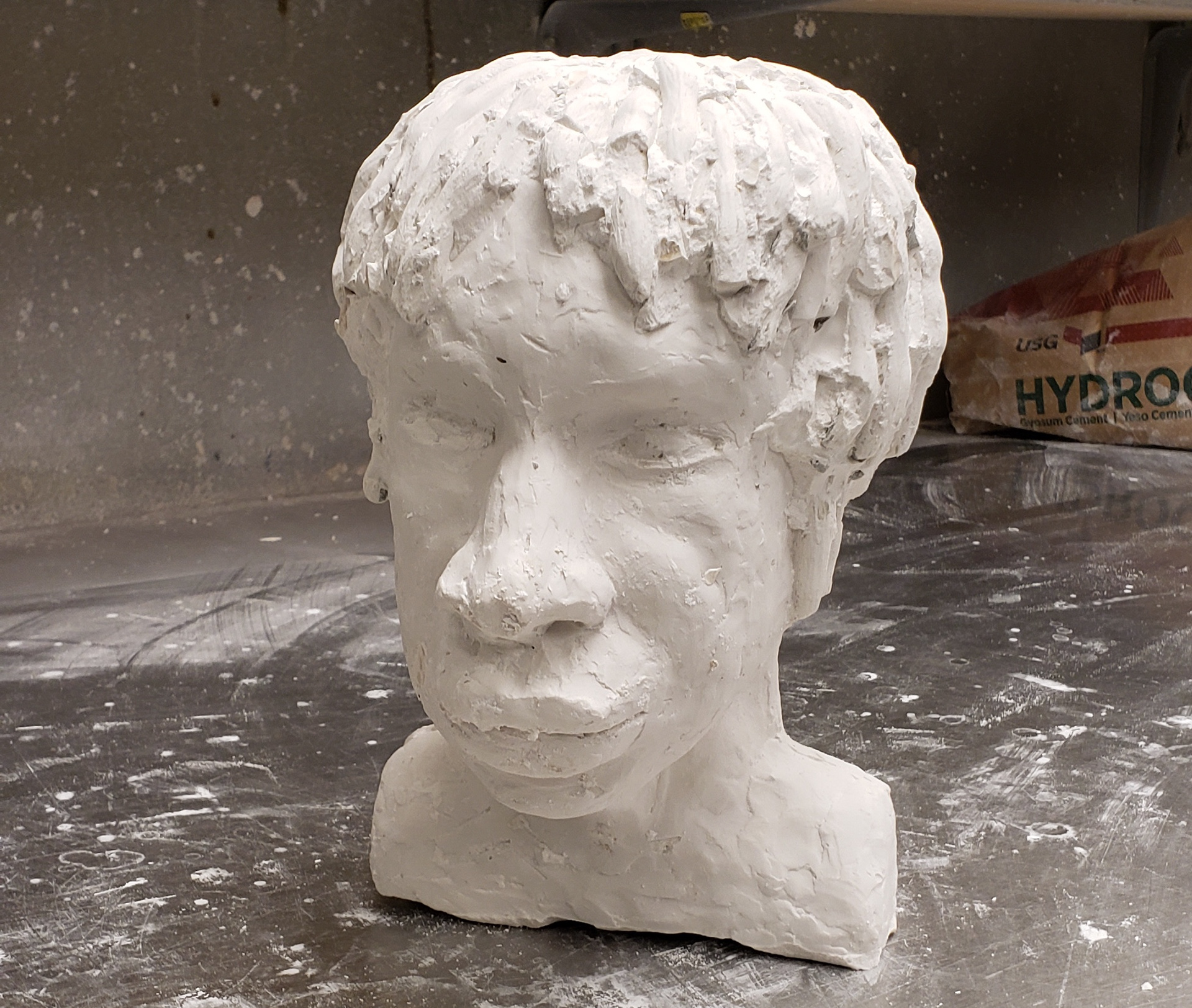 A shot of the finished cement form.