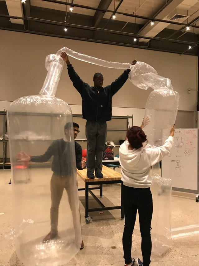 A shot of the installation process.