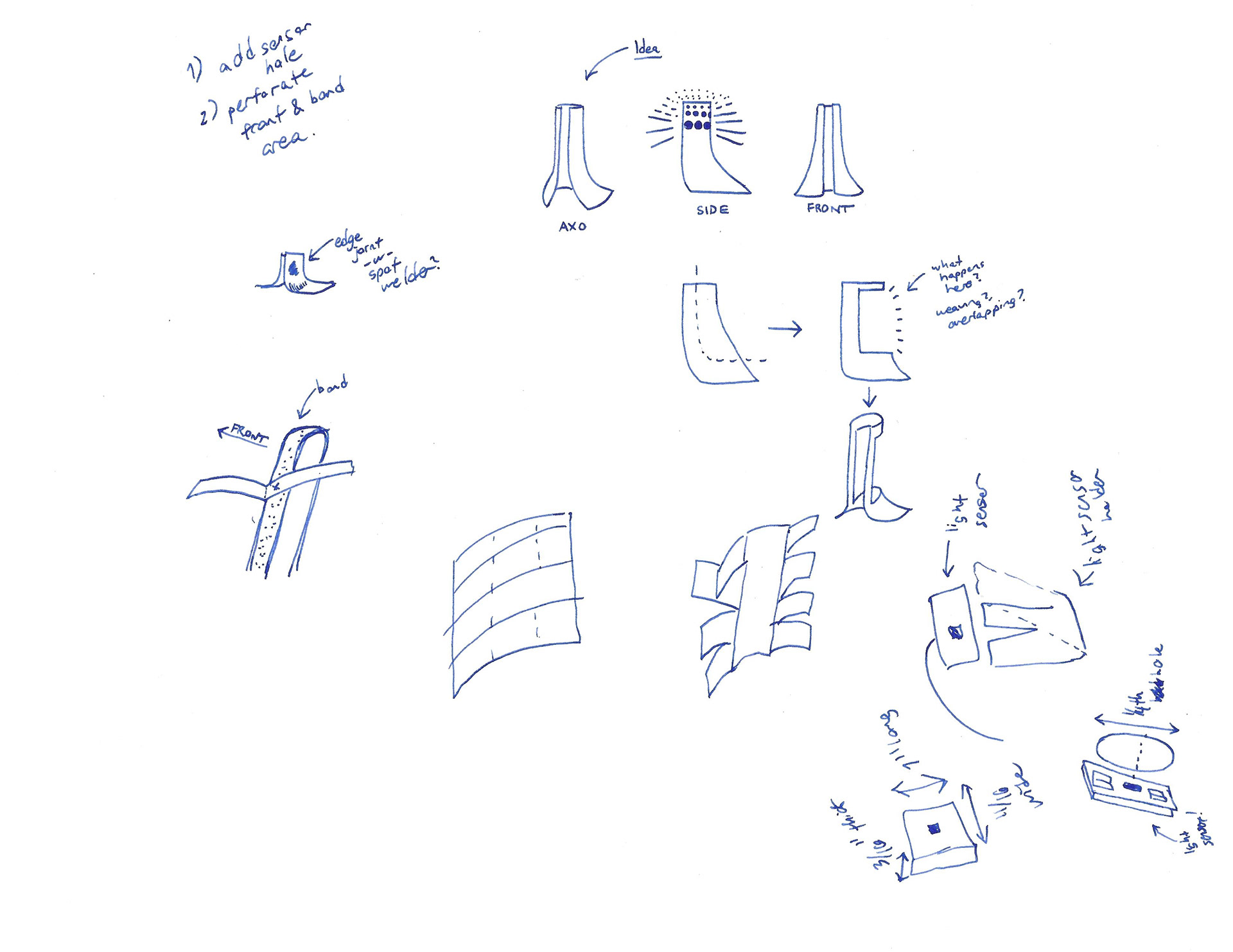 Preliminary sketches.