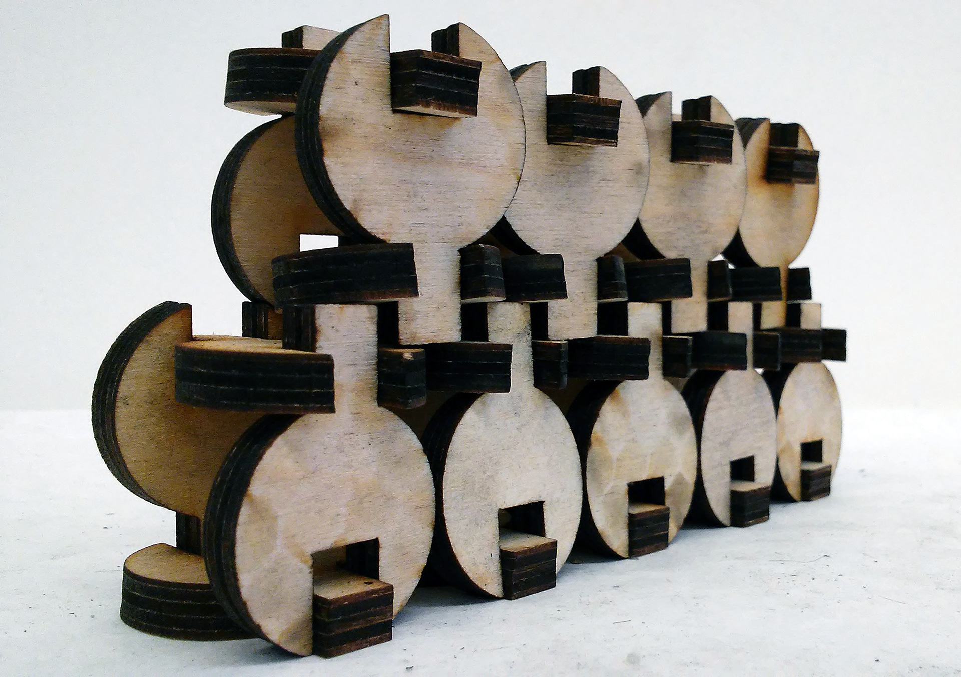One configuration of the modular toys.