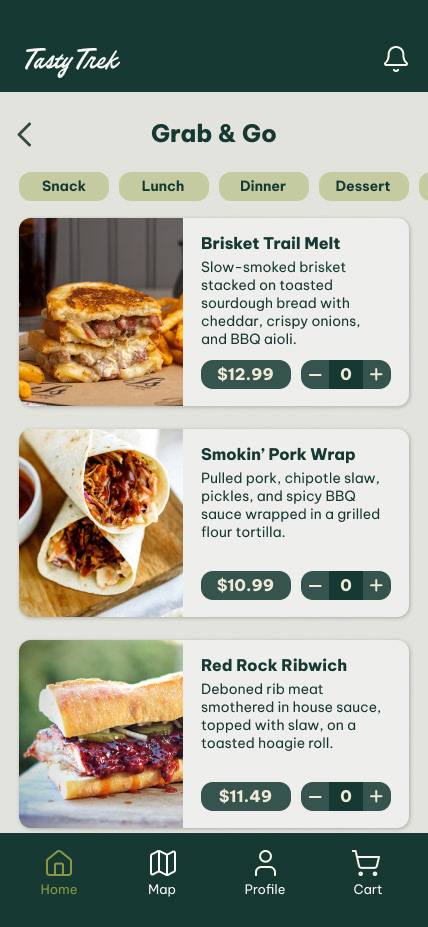 Grab & Go Menu