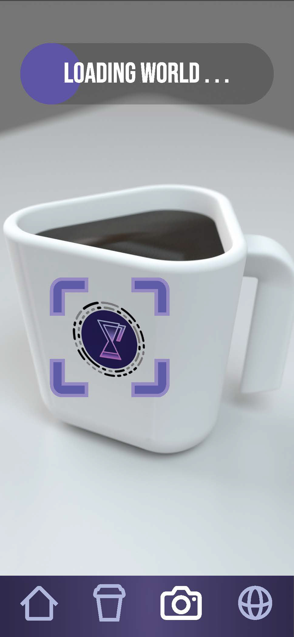 Cup model and Nav Bar UI by myself, Render by Hafid Reyes, AR App Elements by Larry Shen
