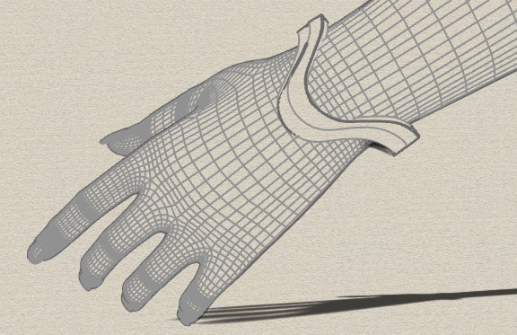 Massing Model - Back View (Hand Model provided by Professor)