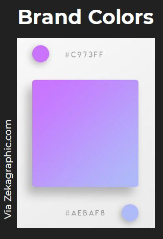 Brand colors based on futuristic, sophisticated, and youthful brand personality established.