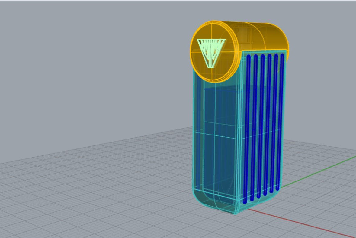 Model made in Rhino with Colored Ghosted Layers