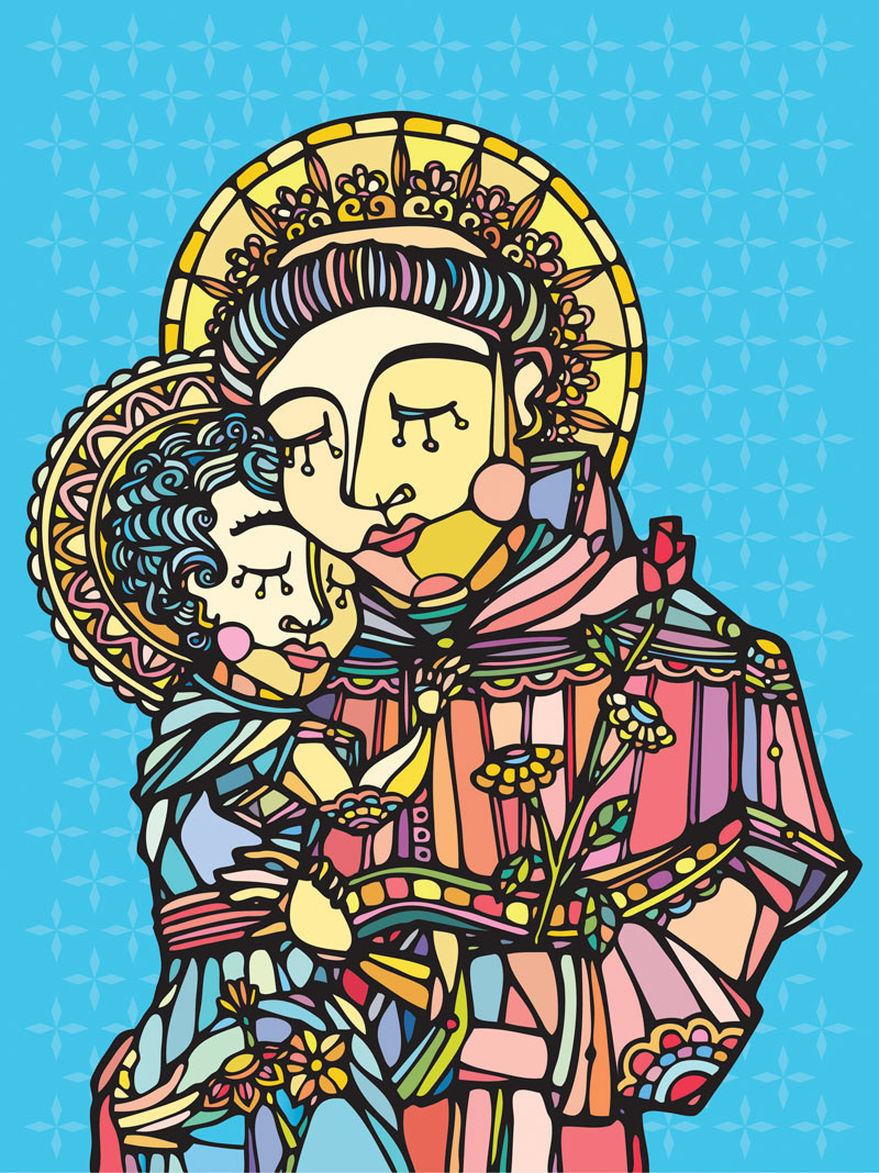 Ilustração de Santo Antonio por Ninhol