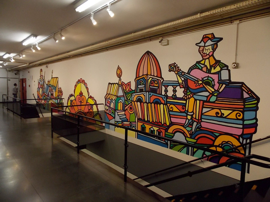 Mural painting at Sesc Sp