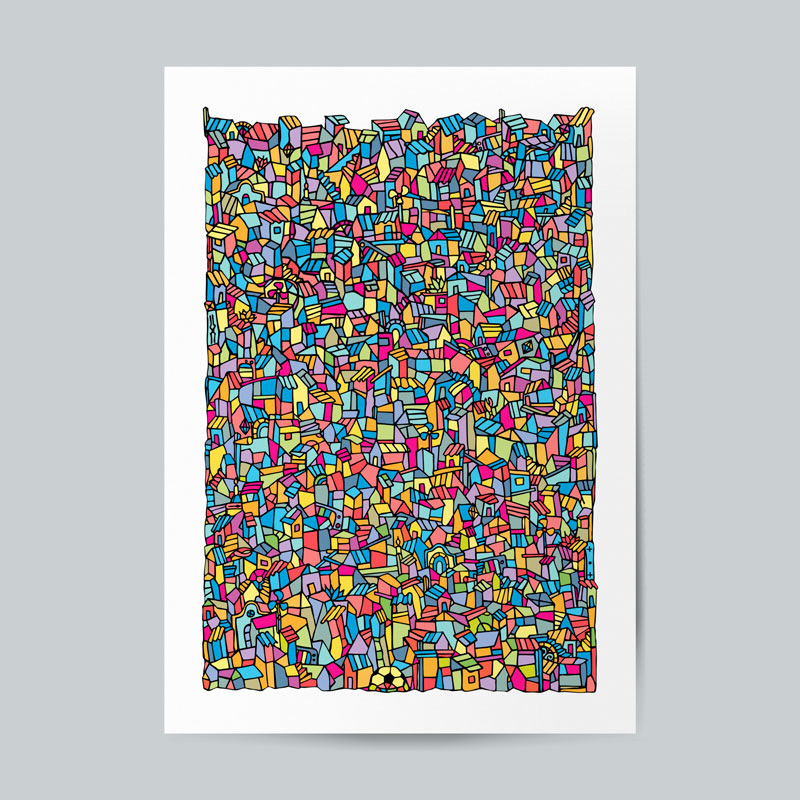 An illustration of a favela by Ninhol