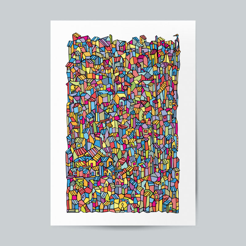 An illustration of a favela by Ninhol