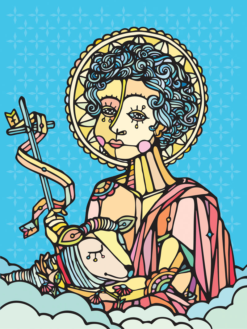 Ilustração de São João por Ninhol