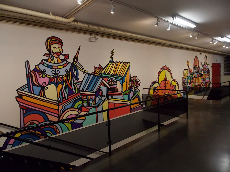 Mural painting at Sesc Sp