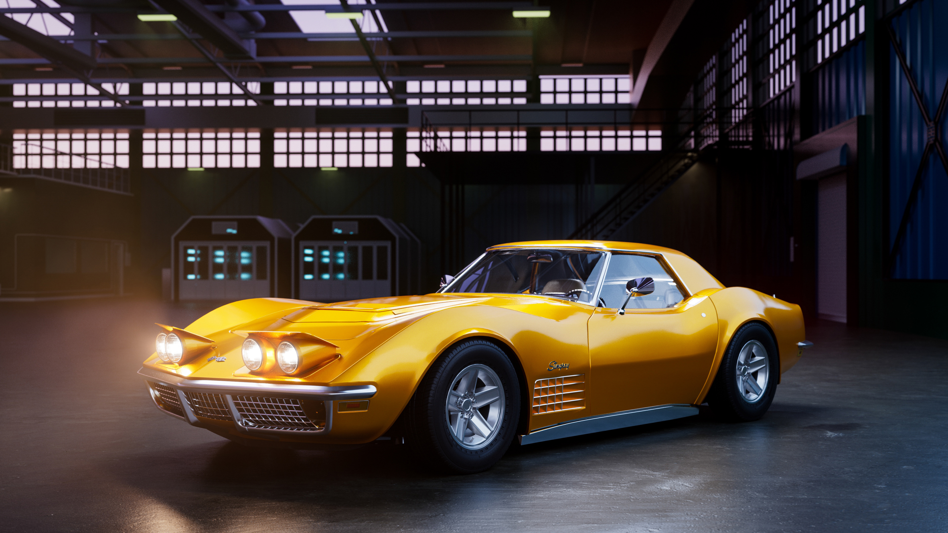 Maya, Arnold - Lighting Study - 1970 Chevrolet Corvette ZR-1 C3
